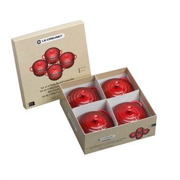 Faitouts, cocottes et marmites : Set de 4 mini-cocottes cerise
